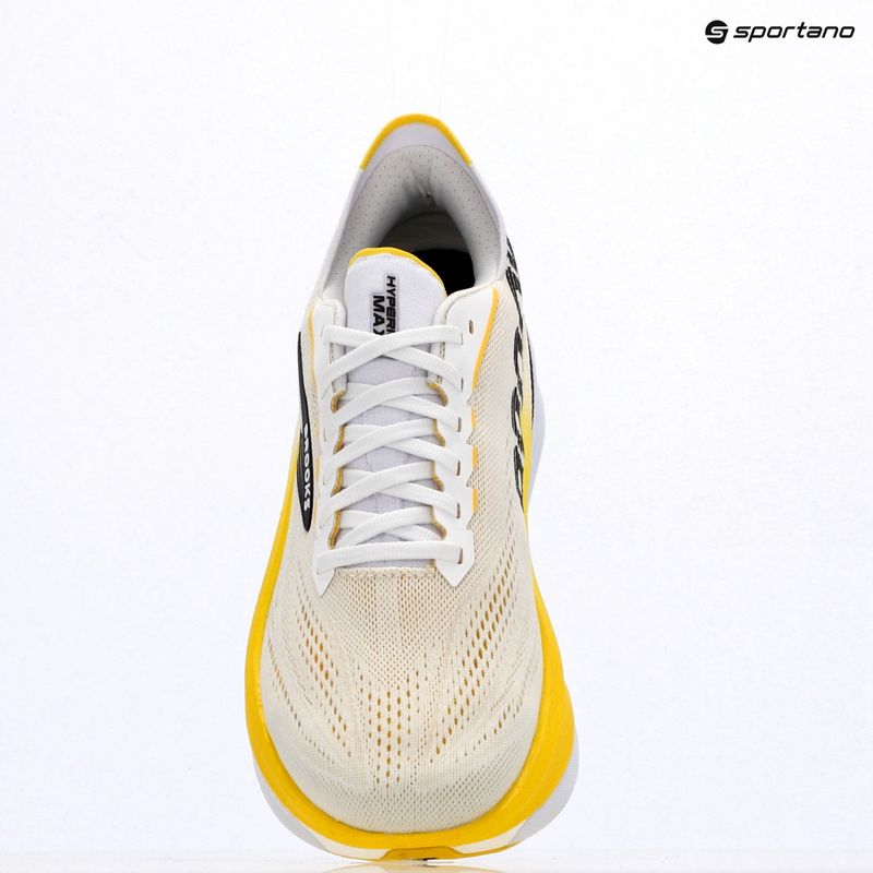 Men's running shoes Brooks Hyperion Max 4 white/cyber yellow/black 9