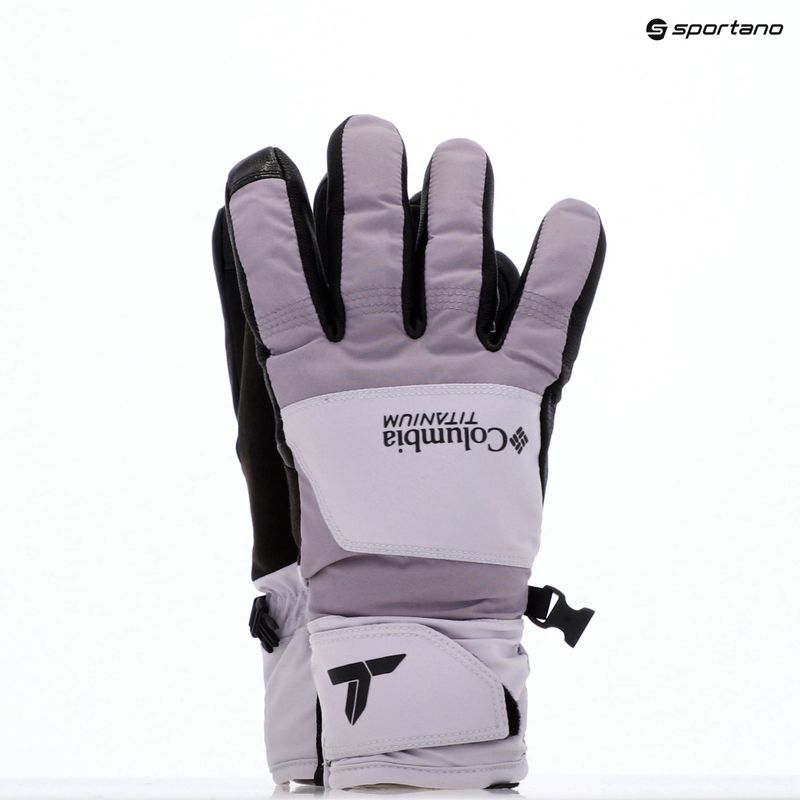 Women's trekking gloves Columbia PowBound lavender pearl/shale purple/black 3