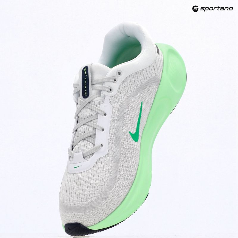 Nike Stellar Ride running shoes white/photon dust/illusion green 9