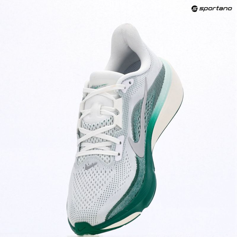 Women's running shoes Nike Pegasus 42 white/malachite/metallic silver 14