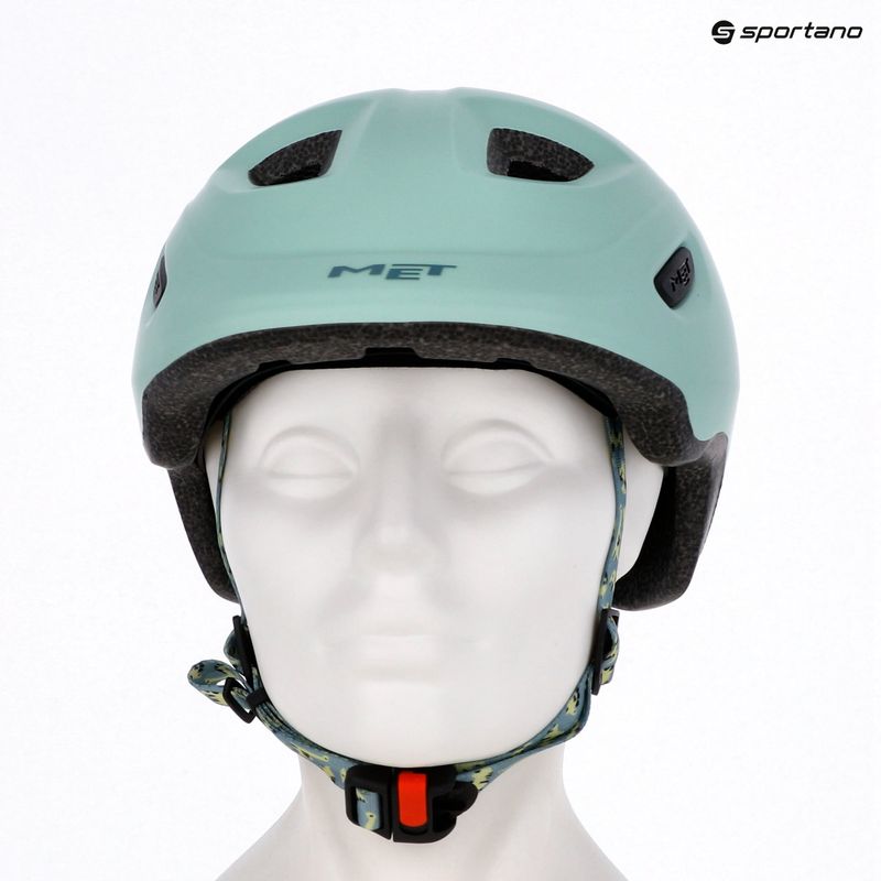 Children's bike helmet MET Hooray dusted green matt 7