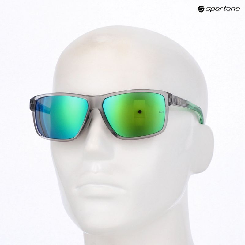 Men's Under Armour Kickoff/G S3 grey green/green multilayer sunglasses 10