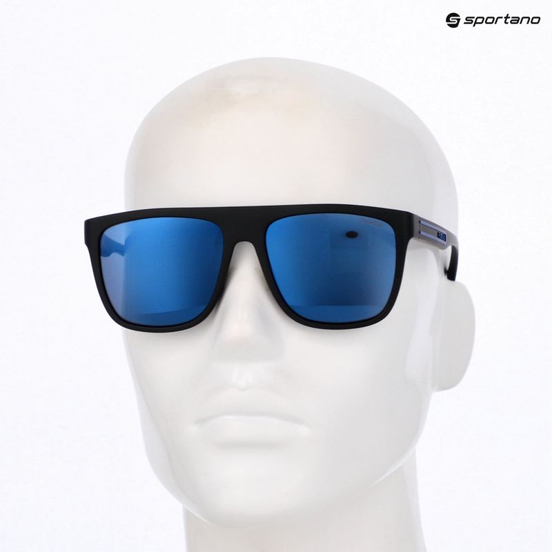 Polaroid PLD 2162/S matte black blue/blue mirror polarised men's sunglasses 8