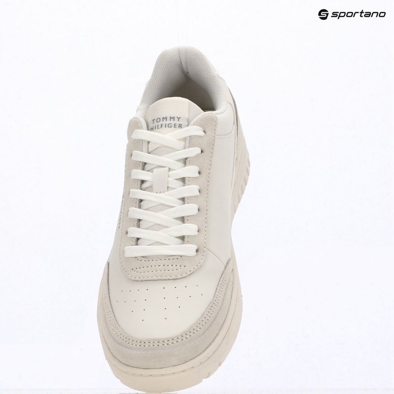 Men's shoes Tommy Hilfiger Basket Core Leather Suede Mix ecru/street green 9