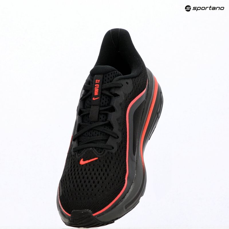 Nike Winflo 12 running shoes black/red orbit/dark smoke grey/black 15