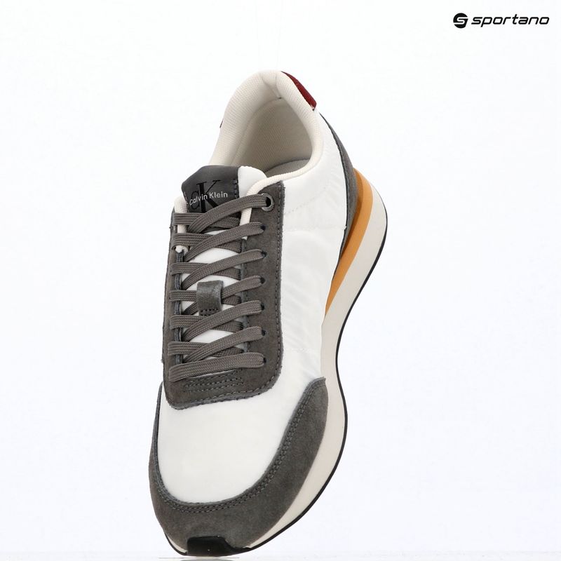 Men's shoes Calvin Klein HM0HM02212 Retro Runner Bans Leather Suede granite gray/white/rhubarb 9