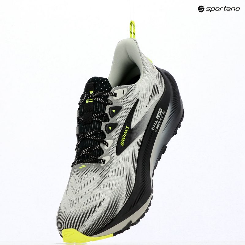 Men's running shoes Brooks Ghost Trail grey/black/nightlife 7