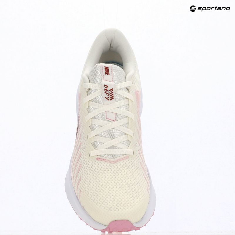 Women's running shoes Nike Run Defy sail/white/pink rise/pink smoke 6