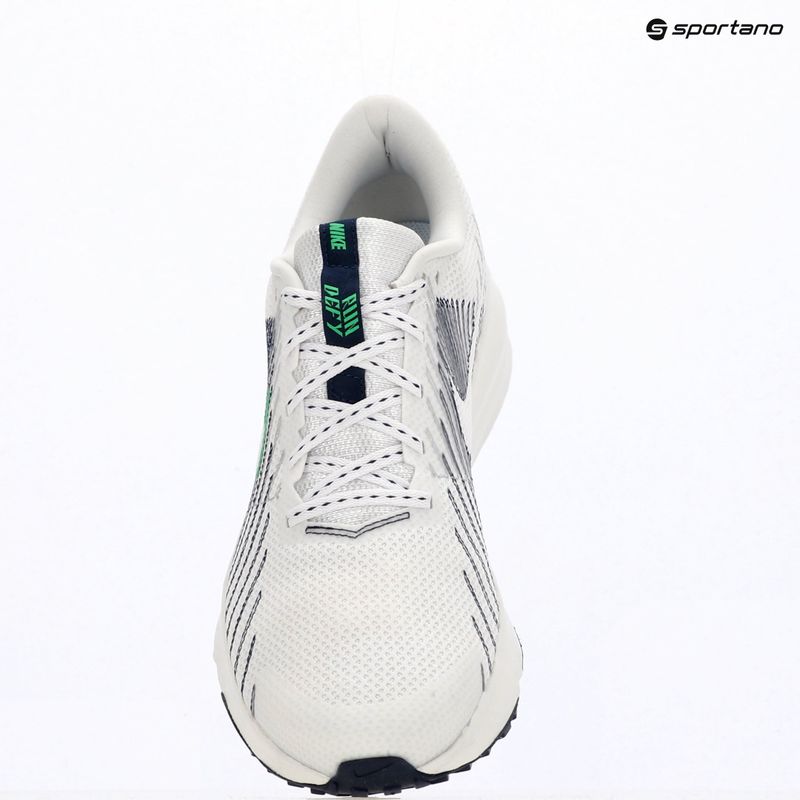 Men's running shoes Nike Run Defy White/Midnight Navy/Green Spark 10