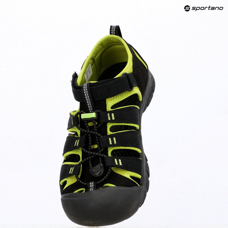 Children's sandals KEEN Newport H2 black/lime green 7