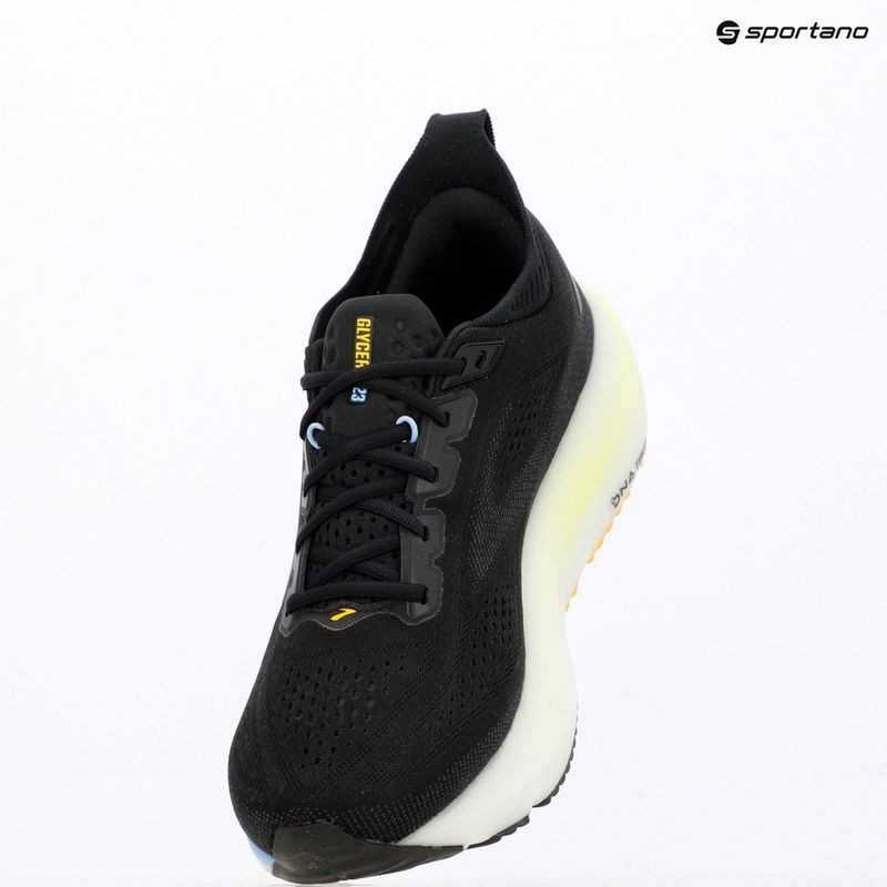 Men's running shoes Brooks Glycerin 23 black/cyber yellow/nightlife 7