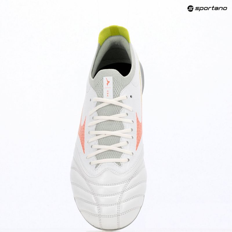 Football boots Mizuno Morelia Neo V β Pro AG white/lava orange/evening primrose 9