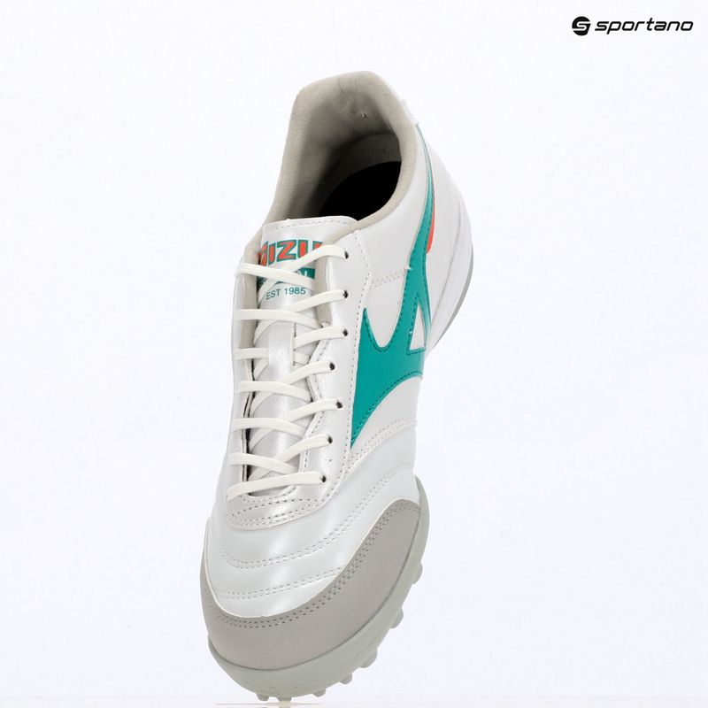 Football boots Mizuno Morelia Sala Pro TF white/arcadia/lava orange 9