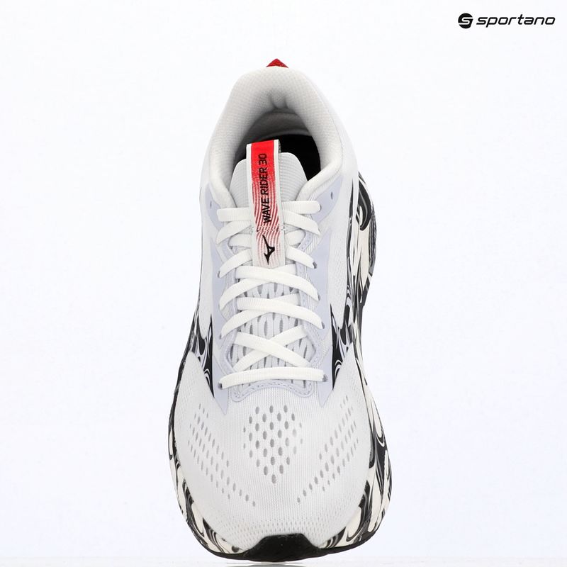 Men's running shoes Mizuno Wave Rider 30 Disclosure white/black/high risk red 9