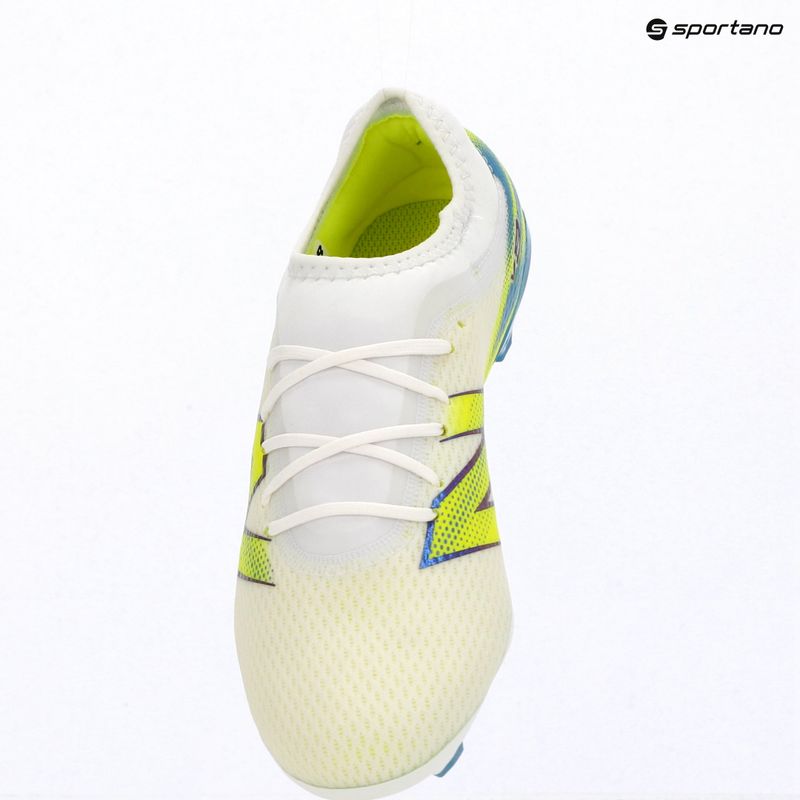 Children's football boots New Balance Furon Team V9 FG white/alkaline green 9