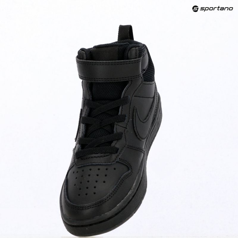 Children's shoes Nike Court Borough Mid 2 black/black/black 6