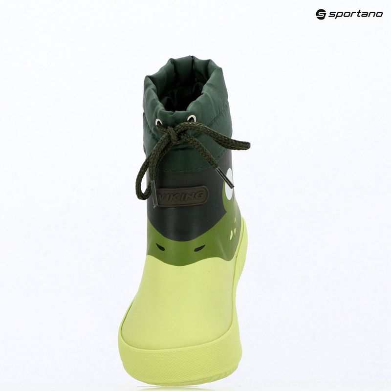 Children's wellington boots Viking Alv Barefoot Paw Print light green/green 8