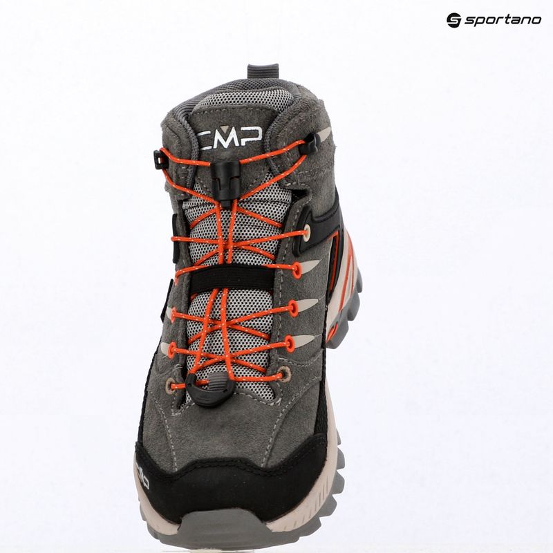 Children's trekking boots CMP Rigel 2.0 Mid Waterproof grey/brick 3