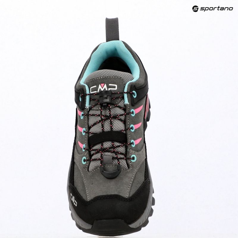 Children's trekking boots CMP Rigel 2.0 Low Waterproof grey/acquarius/pink fluo 3