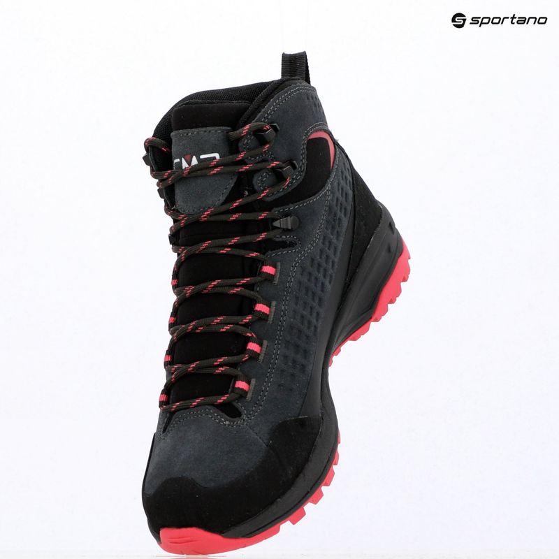 Women's trekking boots CMP Vertyx Mid Waterproof grey/fuxia 3