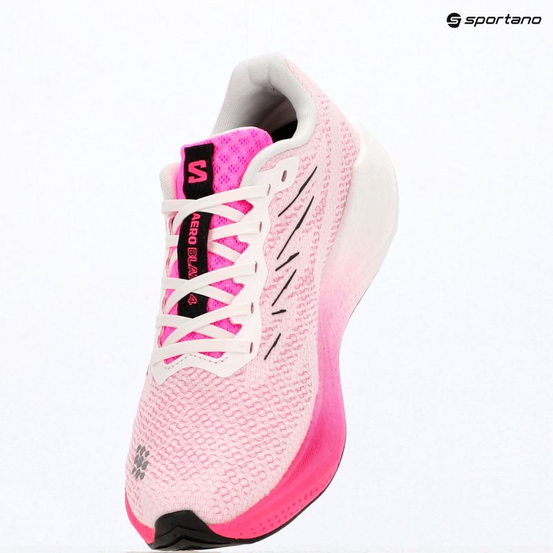 Women's running shoes Salomon Aero Blaze 4 white/knockout pink 15