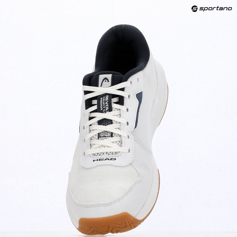 Men's tennis shoes HEAD Revolt Court 5.0 Indoor white/blueberry 9
