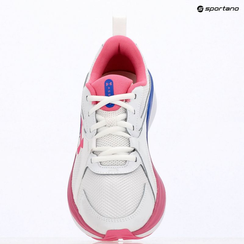 Women's running shoes Under Armour Assert 11 white/pink frenzy/pink frenzy 9