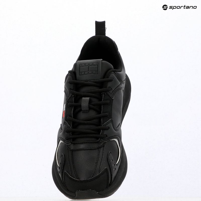 Men's shoes Tommy Jeans Runn Leather triple black 9