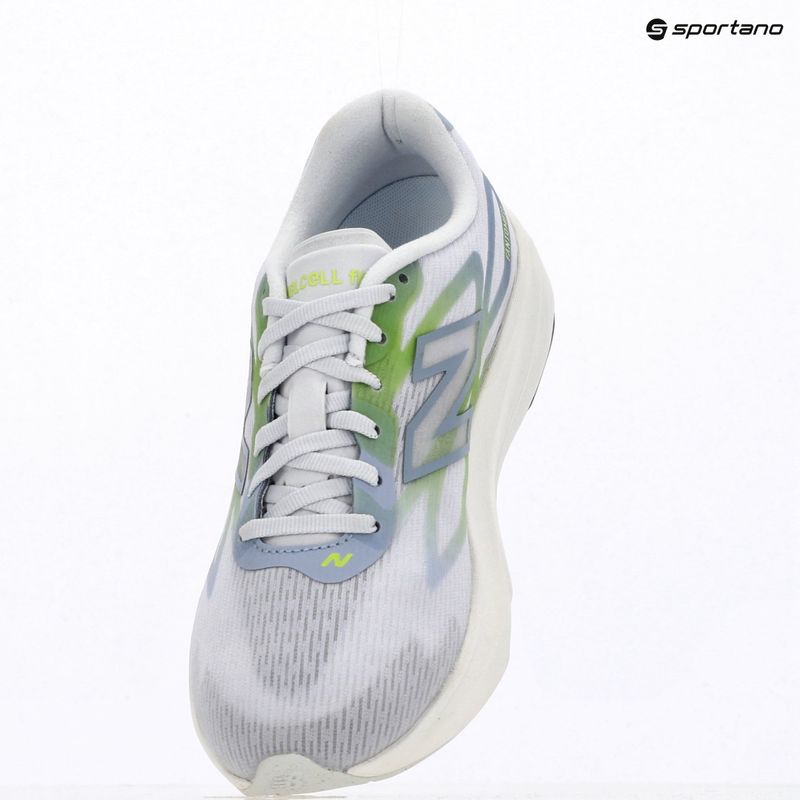 Women's running shoes New Balance Flite-R V1 fresh air/light arctic grey/alkaline green 15