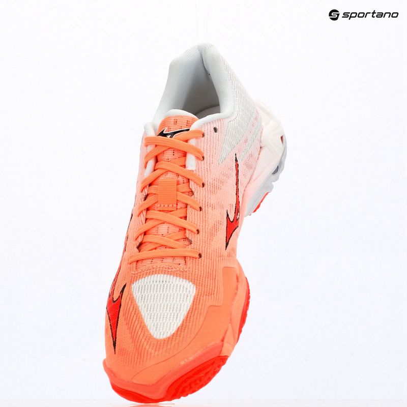 Volleyball shoes Mizuno Wave Lightning Elite flamingo coral/lava orange/white 7