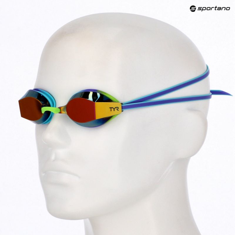 Children's swimming goggles TYR Blackops 140 Ev Racing Mirrored purple/multi 6