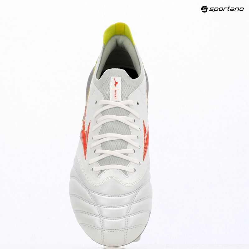 Football boots Mizuno Morelia Neo V β Japan FG white/lava orange/evening primrose 4