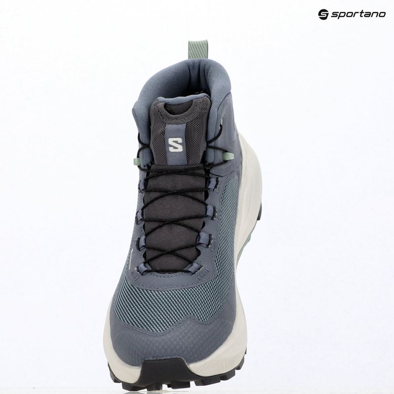 Women's hiking boots Salomon Genesis Mid GTX grisaille/green milieu 15