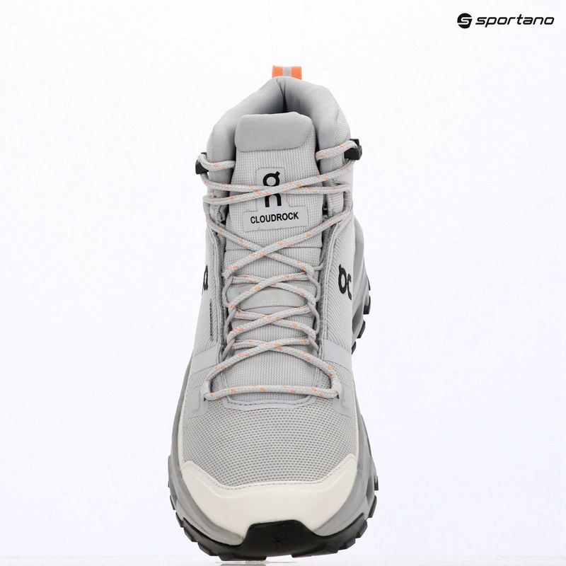 Women's hiking boots On Cloudrock Mid Waterproof glacier/alloy 15