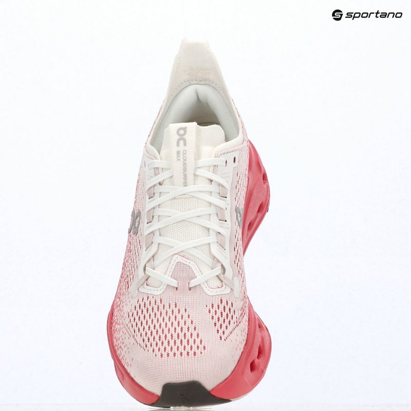 Women's running shoes On Cloudsurfer Max white/camellia 16