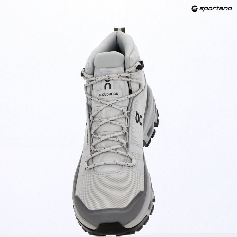 Men's hiking boots On Cloudrock Mid Waterproof glacier/alloy 7