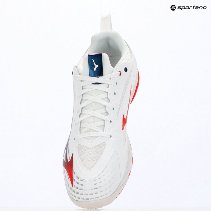 Men's tennis shoes Mizuno Wave Drive Neo 4 white/insignia blue/orange 13