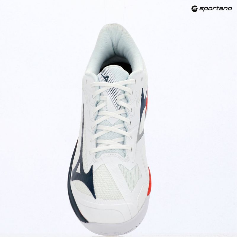 Men's tennis shoes Mizuno Wave Exceed Court AC white/insignia blue/orange 14