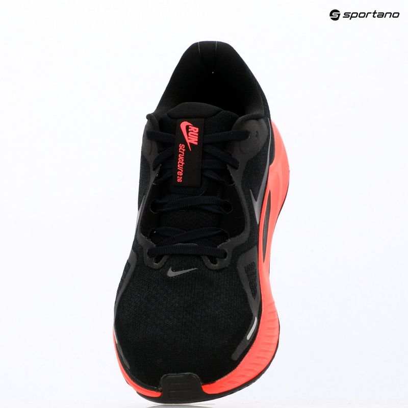 Men's running shoes Nike Structure 26 black/bright crimson/metallic dark grey 17