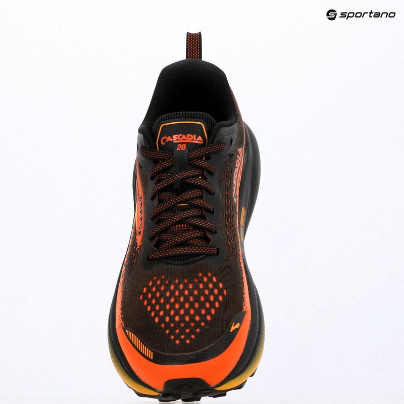 Men's running shoes Brooks Cascadia 20 black/tigerlily/orange 16