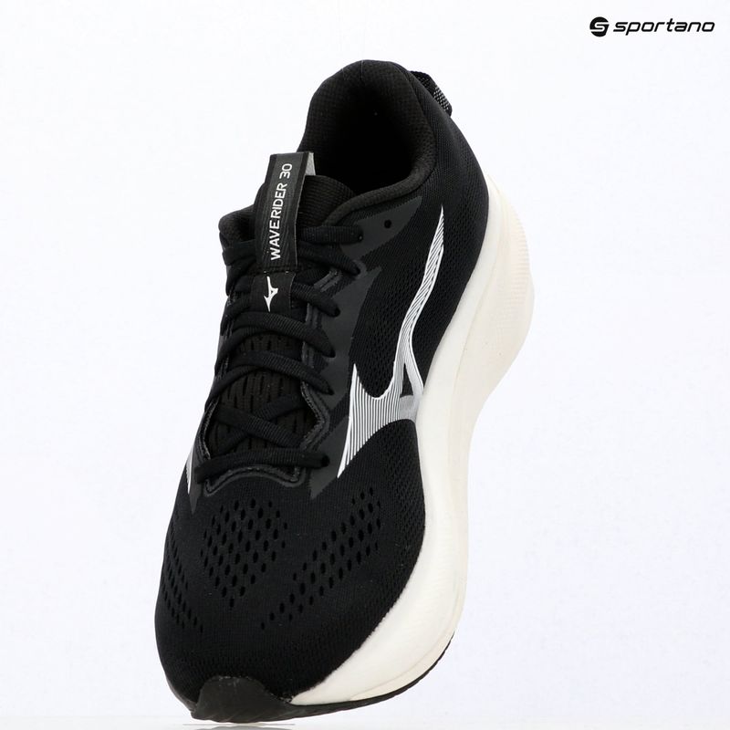 Men's running shoes Mizuno Wave Rider 30 2E black/white 15