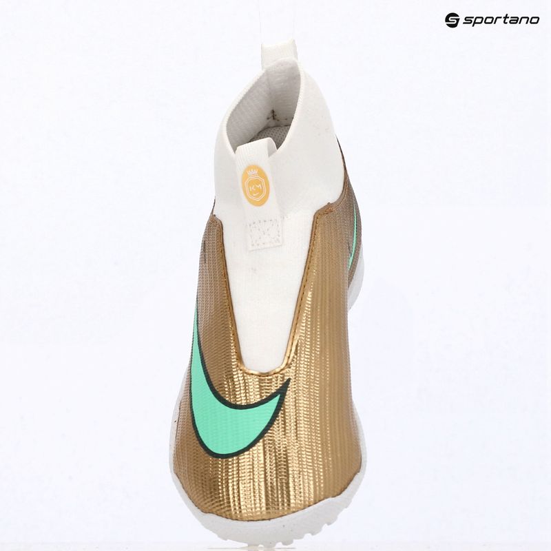 Children's football boots Nike Jr. Mercurial Superfly 11 Academy "Kylian Mbappé" metallic gold/green glow 15