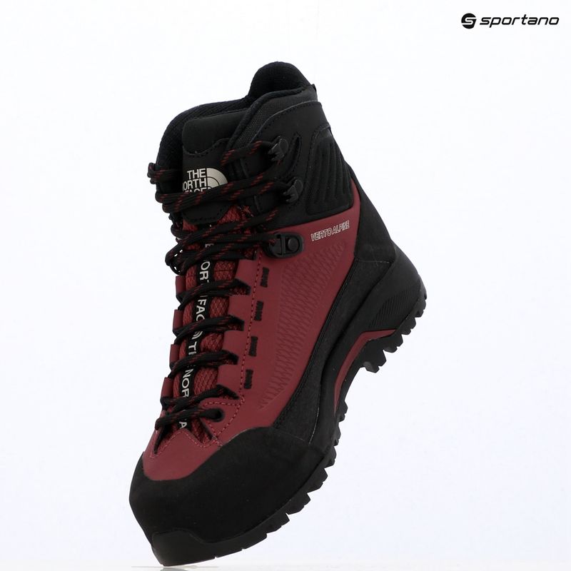 Women's approach shoes The North Face Verto Alpine Mid GTX burgundy crush/tnf black 15