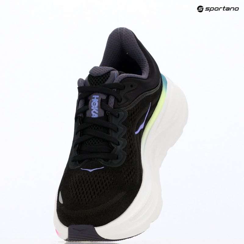 Women's running shoes HOKA Bondi 9 black/neon dragonfruit 15