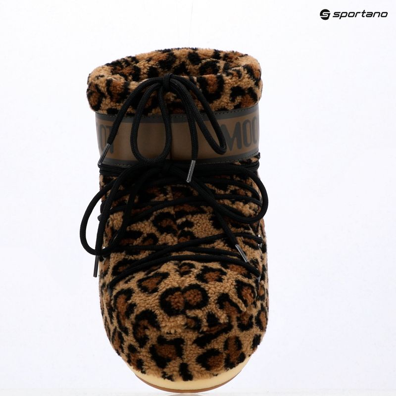 Women's snow boots Moon Boot Icon Low Fleece Leopard cognac/cocoa 11