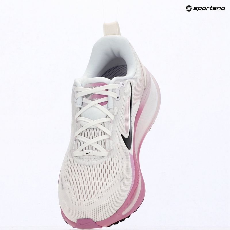 Women's Nike Vomero 18 Wide Running Shoes white/bleached lilac/light magenta/black 14