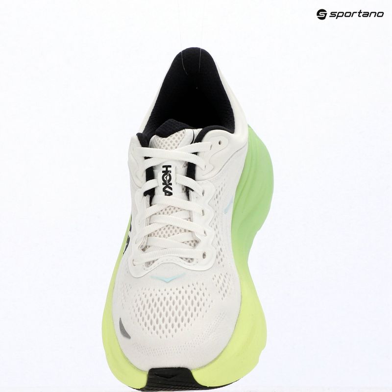 Women's running shoes HOKA Bondi 9 white/tart apple 15