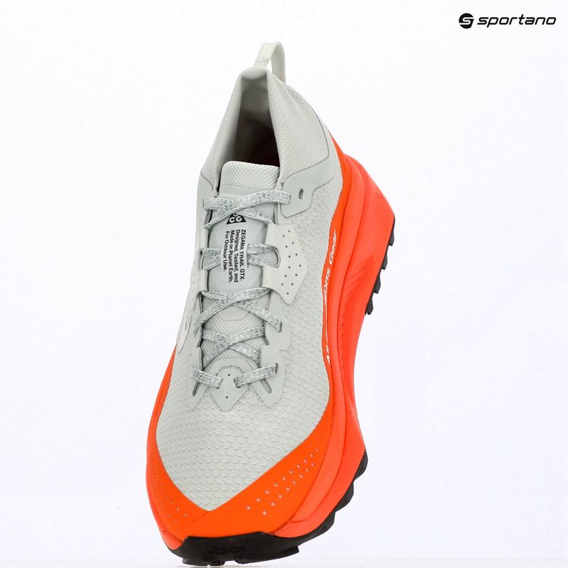 Men's running shoes Nike ACG Zegama Trail GORE-TEX light silver/safety orange/summit white 14