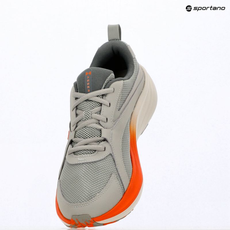 Men's running shoes Under Armour Assert 11 titanium/summit white/outrageous orange 9