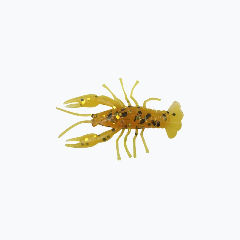 Rubber bait Relax Crawfish 1 Laminated 8 pcs rootbeer-gold black glitter yellow CRF1